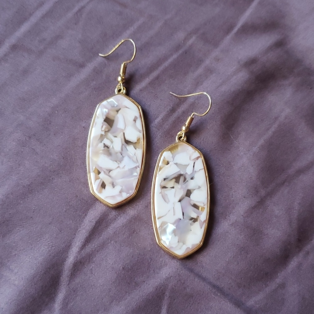 Charming Charlie Opal style Gold Earrings